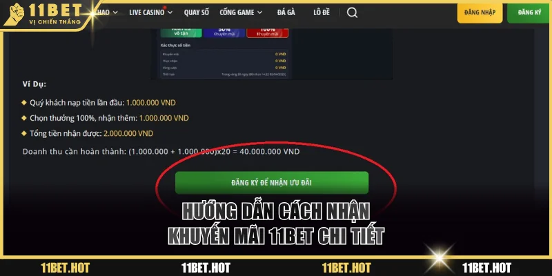 Hướng dẫn cách tham gia khuyến mãi 11BET chi tiết